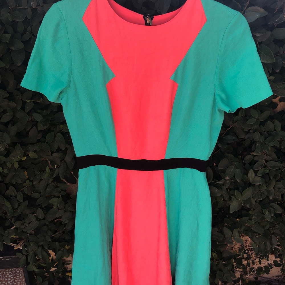 Prabal Gurung x Target Teal/Pink Fit + Flare Dress